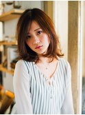 大人切りっぱなしボブスタイル【平井】