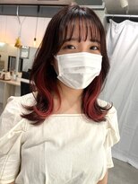 ムク 横浜店(muku)&nbsp;イヤリングカラーインナーカラーハイライトフェイスフレーミング