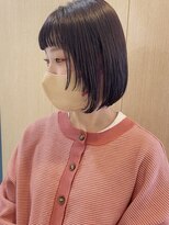 ラ ファブリック 草加(LA FABRIQUE)&nbsp;暗髪ミニボブ×顔まわりカット　草加