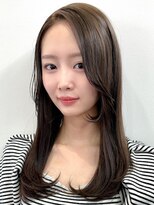 リコ 池袋東口店(Liko)&nbsp;髪質改善 顔周りレイヤー チョコレートブラウン