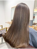 シルキーベージュオリーブグレージュカラー小顔カット白髪染め