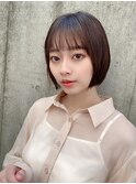 インナーグレージュ/マチルダボブ/前髪/ピンクベージュ/錦糸町