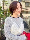 【大人ショート】落ち着きオレンジブラウン