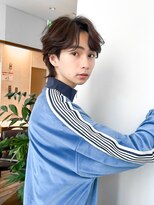 ジョエミバイアンアミ(joemi by Un ami)&nbsp;外国人風センターパートヘア 外国人風メンズヘア 毛流れパーマ