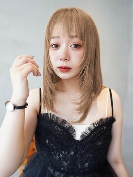 ニコ トウキョウ 渋谷(nico TOKYO) ロングレイヤーカット顔まわりグレージュ透明感カラー渋谷