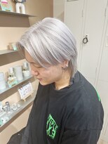 チェレ ロッソ 金剛店(Chere rosso)&nbsp;メンズダブルカラー・ホワイトカラー・ブリーチ・ウルフカット