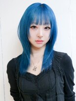 シオン(shion)&nbsp;ミディアムウルフレイヤー前髪カットブリーチ_F0853