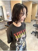 黒髪カタログ/クラゲヘアー/オリーブグレー/田原本/ボブ
