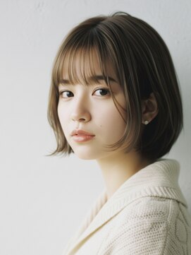 30代40代50代絶壁解消ひし形小顔前下がりショートボブ【越谷】