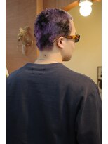 エディ(Edy)&nbsp;スパイキーショートケアブリーチダブルカラー外国人風眉毛カット