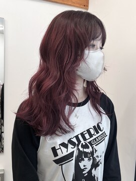 カルテ(QUARTE) ワインレッド　レイヤーカット