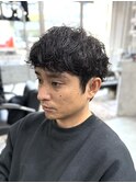 大人のルーズショートパーマ