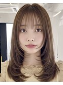 ココアベージュ/オリーブグレー/小顔/黒髪[立川/髪質改善]