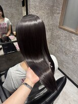 アネロ 名駅(anhelo)&nbsp;ミディアムボブ×メテオ髪質改善ストレート×オリーブブラウン