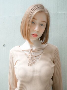 ルティア(Lutia) Lutia★ハイトーンミルキーベージュまとまり重視ボブ