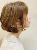 ミニボブ×ハイベージュ