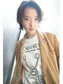 ショートレイヤースタイル 前髪長め