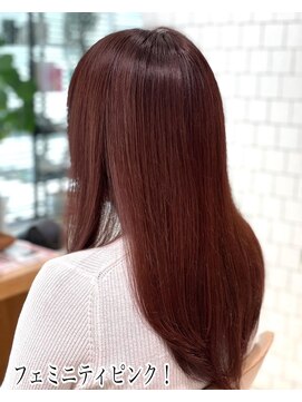 ヘアーサロン エムプラス ヨツバコ店(HAIR SALON M.PLUS) 髪質改善カラー×暖色系カラー×フェミニティピンク