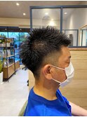 メンズ2ブロ風ショートスタイル