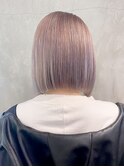 ソフトピンクグレー_チェリーブラウンフェミニンロング_ba393281