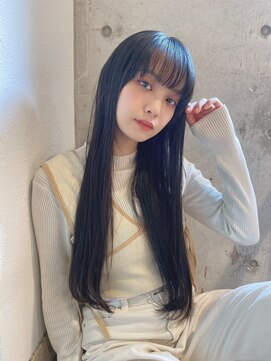 ルービック(Rubik's) ダークカラーくすみカラー艶黒髪ストレート