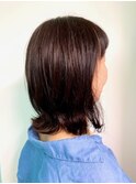 ピンクブラウン/大人かわいいレイヤー外ハネスタイル