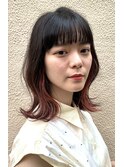 ☆lien.自由が丘 大橋☆くびれミディアム/インナーカラー/外ハネ
