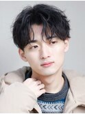緩めシャドウパーマソフトツイストスパイラルパーマ韓国ヘア