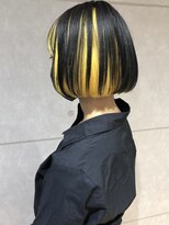 ラック 本厚木店(LUCK)&nbsp;インナーネオンイエロー/ボブ/ケアブリーチ/本厚木