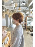 ショート　丸めで毛束