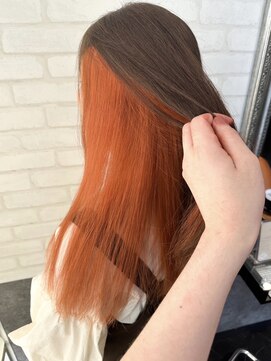 ルノン シェリー(LUNON cheliy) インナーカラー/ビビットオレンジ/ブリーチカラー/韓国