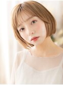 透明感シルキーベージュ小顔切りっぱなしボブa北浦和