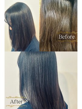 チェルモ 茅ヶ崎(CHELUMO) ブリーチ毛でも艶やか縮毛矯正