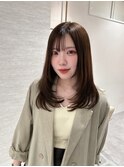 Aoヘアスタイル レイヤー×オリーブベージュ