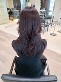 レイヤーカット×コテ巻きしあげ×大人ブラウン