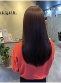 ナチュラルブラウン×ストレートロングヘア髪質改善20代30代40代