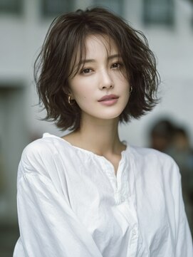 アルトリスト(Altruist Aging×HAIR&SPA) ★ダークアッシュ大人ガーリーボブ着物ミディアムレイヤーカット