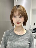 サンドイエナ 横浜店(sand yena)&nbsp;くびレイヤーボブルフネビージュ小顔ワンレンこなれミディ