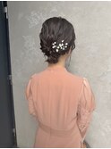 【結婚式ヘアシニヨンヘアセット】ヘアアレンジハーフアップ渋谷