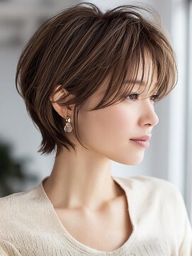 ヘアー ミッション 心斎橋店(hair Mission) 白髪ぼかし/グレイカラー/ショートボブ/レイヤーカット