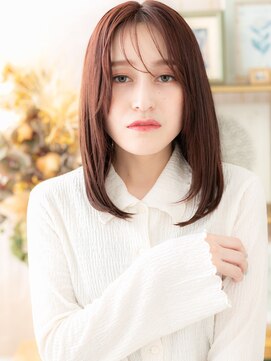 カバーヘア ブリス 大宮西口(COVER HAIR bliss) ミルクティーピンク外国人風エアストレートc8志木20代30代40代