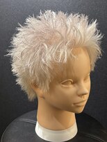 ベーア(Bar) ホワイトスパイキーショート短髪アップバング