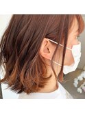 春先取り！オレンジカラーでキュートな髪色☆