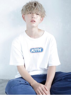 ワンス(Once) once ランダムパーマ ホワイトアッシュ 束感ショート by.KOHEI