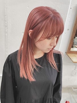 リッカ(RICCA) ピンクオレンジの透明感ハイトーンカラー