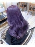 ブリーチありペールカラーラベンダーカラーデザインカラー