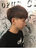 ショートマッシュ×ブラウン