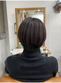 フェイスフレーミング/ショートボブ/シルバーグレージュ