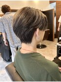 【IRIE HAIR赤坂】ハイライトセンターパートマッシュ