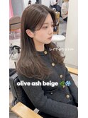 レイヤーカット＿オリーブアッシュベージュ＿　担当　垣内　9954